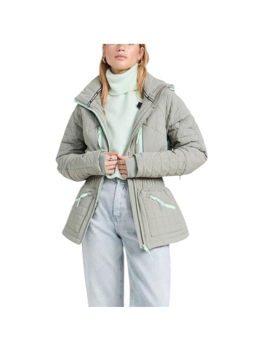 Free People Movement All Prepped Ski Snow Quilted Puffer Jacket Insulated Sz M - Picture 16 of 16